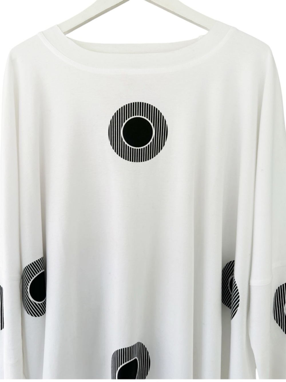 Planet By Lauren G • Pima Cotton Spotlight Oversized Crew Swing Tee - Picture 7 of 12